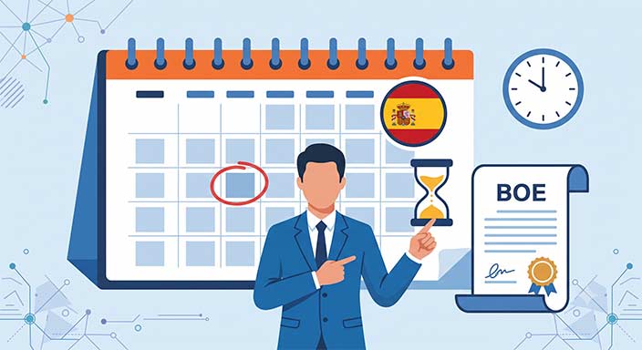 Cuándo entra en vigor el registro horario digital en España (BOE)