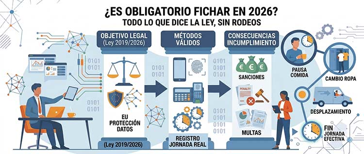 ¿Es obligatorio fichar en 2026? Todo lo que dice la ley, sin rodeos