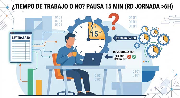 La pausa de 15 minutos en jornadas de más de 6 horas: ¿es tiempo de trabajo o no?