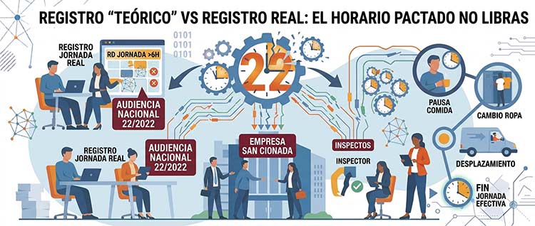 Registro "teórico" vs registro real: por qué un horario pactado no te libra de sanción