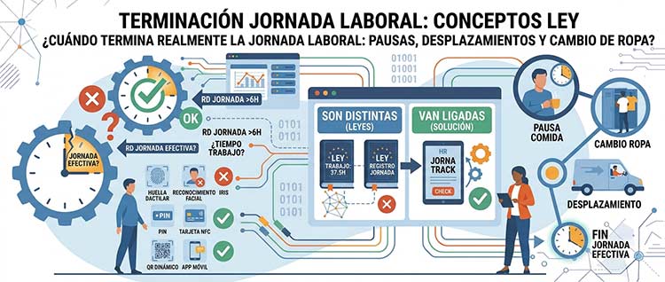 Cuándo termina realmente la jornada laboral: pausas, desplazamientos y cambio de ropa