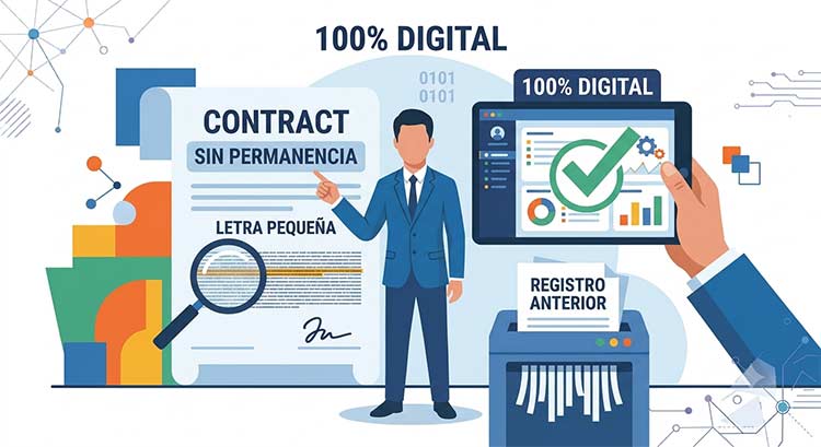 Fichaje digital sin permanencia: qué mirar en la letra pequeña antes de contratar