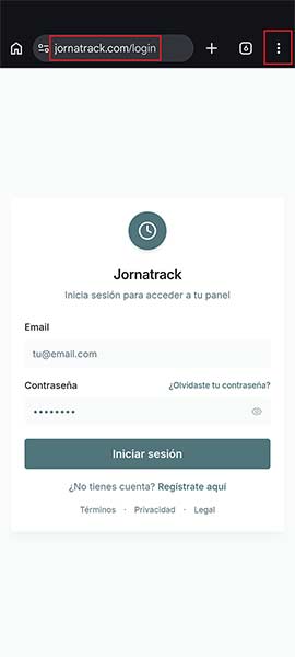 Instalación en Android - paso 1